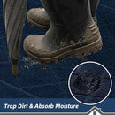 BEQHAUSE Dirt Trapper Door Mat 20" x 32", Doormat Non-Slip Entryway Rugs Washable, Dog Door Mat Stain Resistant and Absorbent Welcome Floor Mat for Front Back Door, Muddy Wet Shoes & Paws, Navy Blue by CozyNest Decor