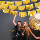 Gold Tassel Banner Double Sided Metallic Fabric Pennant Bunting Flag Garland for Graduation Birthday Anniversary Bachelorette Engagement Wedding Bridal Shower Baptism Hen Party Decorations Supplies by GreenHaven Gardens
