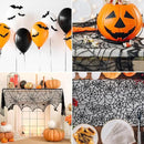 ZeeDix 39 Pcs Halloween Decorations Kit Black Lace Spiderweb Round Tablecloth Table Runner, Giant Spider Cobweb Fireplace Scarf with 36PCS Scary 3D Bats Wall Stickers for Halloween Party Decor by CozyNest Decor