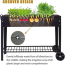 aboxoo Large Planter Raised Beds with Legs Outdoor Metal Planter Box on Wheels Elevated Garden Bed for Vegetables Flower Herb Patio (40" L x 11" W x 31.5" H) by GreenHaven Gardens