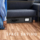 HOMELUX THEORY 2pc Under Bed Storage Containers, Bedroom Under the Bed Drawer Storage Organizer with Bins and Lids, Large Underbed Clothes Storage Box Ideal for Blanket, Fabric, & Shoes (Dark Gray) by CozyNest Decor