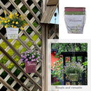 GDYOOSHOW 3Pcs 7.4" Tall Galvanized Metal Hanging Planter Rustic Wall Flower Bucket Echelon Wall Pot for Garden Balcony Indoor or Outdoor by CozyNest Decor