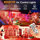 KNONEW 600ft 1500 LED String Lights Outdoor Christmas Lights 8 Modes & Timer Fairy Light Plug in Waterproof LED String Lights for Xmas Yard Tree Wedding Party Holiday Decorations (Red) by GreenHaven Gardens