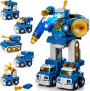 hahaland 5 Year Old Boy Birthday Gift - STEM Toys for Ages 5-7, Toy for 5 6 Year Old Boy, 5 in 1 Building Take Apart Trucks Transform to Robot, Boys Toys Stocking Stuffers for Kids Christmas Ages 5-8 by TinyTreasures Baby Boutique