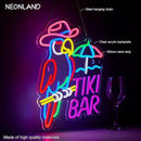 Tiki Bar Parrot Neon Sign for Wall Decor Hawaii Beach Bar LED Light up Signs with Dimmer for Pub Party Man Cave Room Art Decor Gift by CozyNest Decor