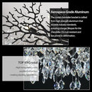Modern Black Crystal Tree Branch Chandelier,14-Light 40" Black K9 Crystal Chandeliers for Living Room, Round Chandelier for Dining Room,High Ceiling,Kitchen Island,Foyer,Staircase by CozyNest Decor