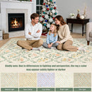 Area Rug Living Room Rugs: Floral 4x6 Washable Rug Vintage Soft Boho Non-Slip Carpet Stain Resistant Large Carpets for Bedroom Dining Room Farmhouse Nursery Hallway Home Office Beige/Multi by TinyTreasures Baby Boutique