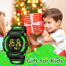 Kids Watch,Boys Watch for 3-15 Year Old Boys,Digital Sport Outdoor Multifunctional Chronograph LED 50 M Waterproof Alarm Calendar Analog Watch for Children with Silicone Band,Kids Gift by TinyTreasures Baby Boutique