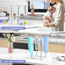 Water Bottle Drying Rack Reusable Bottle Rack Dryer Kitchen Stand Holder Stainless Steels Countertop Baby Bottle Drying Rack Water Cup Drying Rack for Plastic Bags, Bottles and Cups Silver by TinyTreasures Baby Boutique