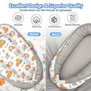 Baby Lounger - Breathable & Soft Baby Nest, Portable and Lightweight Tummy Time Lounger for Home and Travel, Ideal Newborn Babies Essentials Baby Shower Gifts by TinyTreasures Baby Boutique