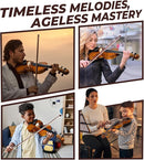 Vangoa Violin 3/4 Size for Kids Full Set, Beginners Fiddle Three Quarter Bundle Acoustic Violins Starter Kit Package Side Solidwood, Hard Case for School Students, Childrens, Adults Ages 9-12 by TinyTreasures Baby Boutique