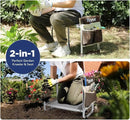 Upgraded Garden Kneeler and Seat with Thicken & Widen Soft Kneeling Pad, Heavy-Duty Foldable Garden Stool with Large Garden Tool Bag, Portable Garden Bench Gardening Gifts for Women, Seniors by GreenHaven Gardens