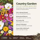 Eden Brothers Country Garden Flower Mixed Seeds for Planting, 1 lb, 480,000+ Seeds with Scarlet Flax, Cosmos Sensation | Attracts Pollinators, Plant in Spring or Fall, Zones 3, 4, 5, 6, 7, 8, 9, 10 by GreenHaven Gardens