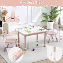 Kids Table and 2 Chairs Set, Height Adjustable (17.7"-26.1") Toddler Table and Chair Set, Multi-Activity Table with Graffiti Desktop, Children’s Table and Chairs for Classroom, Home & Daycare by CozyNest Decor