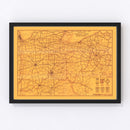 Vintage Map of Kentucky 1925