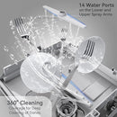 Hermitlux Countertop Dishwasher, 5 Washing Programs Portable Dishwasher With 5-Liter Built-in Water Tank For Glass Door by TinyTreasures Baby Boutique