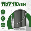 Utopia Kitchen Compost Bin for Kitchen Countertop, 1.3 Gallon Compost Bucket for Kitchen with Lid, Includes 1 Spare Charcoal Filter (Grey) by GreenHaven Gardens