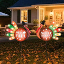 2 PCS Happy Fall Yard Signs Metal Thanksgiving Decorative Garden Stakes with Led Light Turkey Give Thanks Yard Stakes Fall Harvest Lawn Garden Lawn Pathway Decor by CozyNest Decor