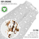 Mama Cheetah Baby Sleep Sack 2.5 TOG, Winter Baby Sleeping Bag with 2-Way Zipper, Organic Cotton Swaddle Transition Wearable Blanket for Boy Girl Infant Toddler, 6-12 Months, 1-Pack by TinyTreasures Baby Boutique