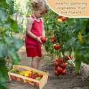 Large Garden Hod Harvest Basket 19 x 11 x 6 Inch, Wooden Gathering Basket with Handle Gardening Gifts for Mom Father Grandma Women Gardener Birthday Washing and Holding Fruit Vegetable by GreenHaven Gardens