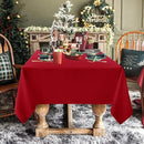 sancua Rectangle Tablecloth - 60 x 84 Inch - Stain and Wrinkle Resistant Washable Polyester Table Cloth, Decorative Fabric Table Cover for Dining Tables, Buffet Parties, Christmas Red by CozyNest Decor