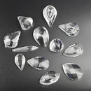 H&D Pack of 12 Clear Crystal Chandelier Lamp Lighting Drops Pendants Balls Prisms Hanging Glass Prisms Parts Suncatcher Home/House Decor by GreenHaven Gardens