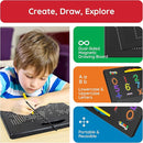 PicassoTiles Magnetic Alphabet Board 12x10 in Dual Sided Learning Pad with Upper and Lowercase Letter Tracing Stylus Pen Reusable Erasable Educational Toy Kids Preschool Montessori Writing Tool PTB03 by TinyTreasures Baby Boutique