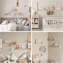 Heimlove Nursery Floating Shelves, Wood Nursery Book Shelves for Wall, 16 inch Wall Bookshelf for Kids Solid Wood Wall Mounted Shelves for Books,Toys and Decor Storage, Set of 3 by TinyTreasures Baby Boutique
