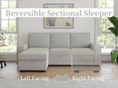 91-inch Reversible Sectional Sleeper by CozyNest Decor