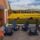 Westin Outdoors Laguna WO Home Furniture Adirondack Chair 4 PC Set Classic Outdoor Patio Folding Chair for Bon Fire Pit Lawn Backyard Beach Plastic Weather-Resistant (Navy Blue) by GreenHaven Gardens