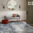 6x9 Area Rugs for Living Room Rug Washable: Modern Rug for Dining Room Bedroom Carpet Non Slip Low Pile 6 by 9 Indoor Abstract Nursery Home Office Blue Grey by TinyTreasures Baby Boutique