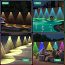 Derynome Solar Fence Lights Outdoor - Dusk to Dawn IP45 Waterproof Solar Garden Lights for Outside, Step, Backyard, Railing, Step, Patio & Wall (Color Change+7 Color, 8 Pack) by GreenHaven Gardens