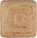 REDEARTH · Cube Pouf Foot Stool Ottoman - Jute Braided Pouffe Poof Accent Sitting Footrest for The Living Room, Bedroom, Nursery, Patio, Lounge & Other Rooms (14.5”x14.5”x16”; Natural Gray) by CozyNest Decor