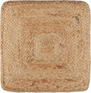 REDEARTH · Cube Pouf Foot Stool Ottoman - Jute Braided Pouffe Poof Accent Sitting Footrest for The Living Room, Bedroom, Nursery, Patio, Lounge & Other Rooms, Set of 2(14.5”x14.5”x16”; Natural Gray) by CozyNest Decor