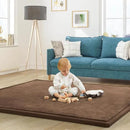 Baby Play Mat for Floor Tummy Time Nursery Rug Muscle Area Rug Playroom Rug Tatami 50 * 50" Memory Foam 1.3" Thick Crawling Mat For Babies,Toddlers, Infants, Kids,Floor Mat,Coffee by CozyNest Decor