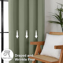 Simplebrand Ava Sage Green Short Blackout Curtains for Bedroom 54 Inches Long 2 Panels Set, Solid Thermal Insulated, Energy Saving Window Treatment Curtains Blackout Drapes, W40 x L54 Inch, Sage Green by TinyTreasures Baby Boutique