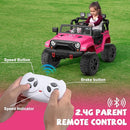 ANPABO 24V 2 Seater Ride On Car for Kids w/EVA Tires, 4X200W Motors, 4 Shock Absorbers, 2.4G Remote Control, Bluetooth Radio, LED Headlights & Searchlights, Electric Car for Kids Ages 3-8, Pink by TinyTreasures Baby Boutique