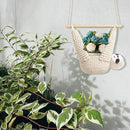 Macrame Plant Hanger Crochet Sloth Hanging Planter Sloth Gifts,5 Inch Animal Wall Hanging Plant Holder for Plant Sloth Lovers, Home Decor Indoor Outdoor Plants Succulent Gifts by GreenHaven Gardens