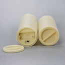 Waterproof Outdoor Battery Operated Flameless Pillar Candles with Timer White Plastic Realistic Flickering Fake Electric LED Lights for Lantern Garden Wedding Christmas Decorations 3”x8” 2 Pack by GreenHaven Gardens