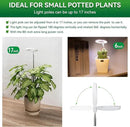 Grow Light for Indoor Plants, Full Spectrum 48LEDs Small Grow Light, Plant Light Super Bright with 4/8/12/18H Auto Timer, Dimmable, Adjustable Height 7"-17", Halo Φ3.5", Power Cord 78", Plug Included by GreenHaven Gardens