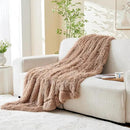 GONAAP Fuzzy Faux Fur Throw Blanket Taupe Super Soft Cozy Plush Fuzzy Shaggy Blanket for Couch Sofa Bed (Taupe, Throw(50"x60")) by CozyNest Decor