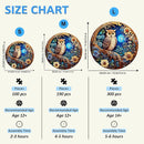masseruon Wooden Puzzle for Adults-Moonlight Owl, Unique Shaped Jigsaw Puzzles(S, 100pieces, 8.4x8.4in), Beautiful Animal Owl Jigsaw Wood Puzzles Adult, Family Puzzle Game Christmas Birthday Gift by TinyTreasures Baby Boutique