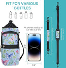25/32/40/64oz Water Bottle Bag Holder Carrier-Insulated Crossbody Sling Case Sleeve with Strap & Pockets for Men Women Gym Cycling Travel Walking Hiking Camping by TinyTreasures Baby Boutique
