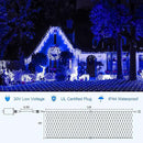 Blue Net Lights Outdoor - 360 LED Christmas Lights Plug in With Remote, 12 x 5ft Extendable 8 Modes Waterproof for Bushes Gazebo Lawn Wedding Patio Garden Tree Decoration by GreenHaven Gardens