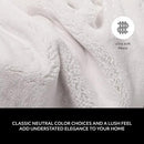 Mon Chateau Luxury Ultimate Plush Faux Fur Throw with 6cm Foldover for Couch, Sofa, or Bed - Plush Ultra Soft Blanket for Sleeping or Home Décor, 60" x 70" (Foldover Ivory) by CozyNest Decor
