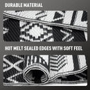 WILDROOTS 9x12 Feet Black and White Plastic Outdoor Rug, Stain Resistant Waterproof Reversible Outdoor Patio Rug, Fade Resistant Camping Rug by GreenHaven Gardens