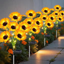 Sunflower Solar Lights Outdoor Decor, 4 Pack Solar Garden Decor 24 Waterproof Solar Sunflower Outdoor Lights for Garden Patio,Flower Bed, Pathway, Gift for Women, Mom, Grandma by CozyNest Decor