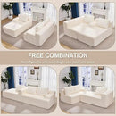 Hobestluk Modular Sectional Sofa Couches 108" L-Shape Couch 3 Seat Modular Sofa Memory Foam Sectional Couches for Living Room, Boneless Couch with Oversized Chaise (White, Left Facing) by CozyNest Decor