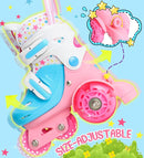 Adjustable Roller Skates for Kids Girls Ladies with Light Up Flash LED Wheels(Age 3-9),Three-Point Type Balance,Gift Box Packing for Toddlers,Children by TinyTreasures Baby Boutique