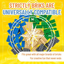 Strictly Briks Classic Bricks Starter Kit, Blue, Green, Gray, and Sand, 96 Pieces, 2x4 Studs, Building Creative Play Set for Ages 3 and Up, 100% Compatible with All Major Brick Brands by TinyTreasures Baby Boutique